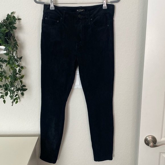 Mother High Waisted Looker Black Velvet Tricks of the Trade - Size 29 - Picture 1 of 11